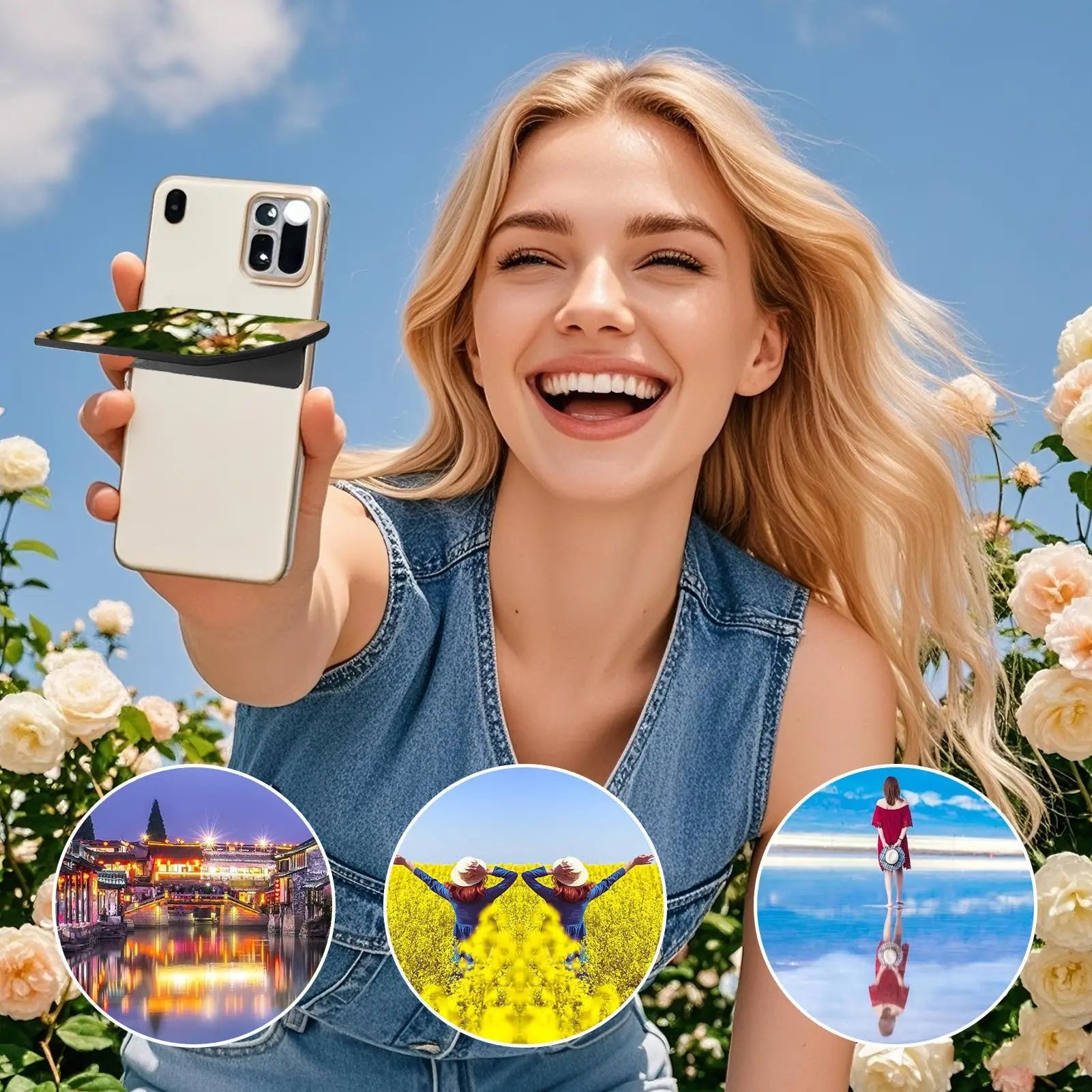 Mirror Effect Lens For Phone Cell Phone Mirror Reflection HD Lens Rotatable Cellphone Accessories For Tech Savvy Users Artistic