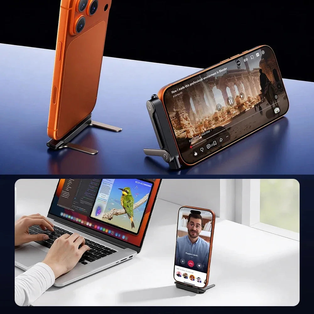 USB Type C Flat Charger Charging Cable C Kick Cable Stand With Invisible Support Foldable Phone Holder 240W Charge Wire Bracket