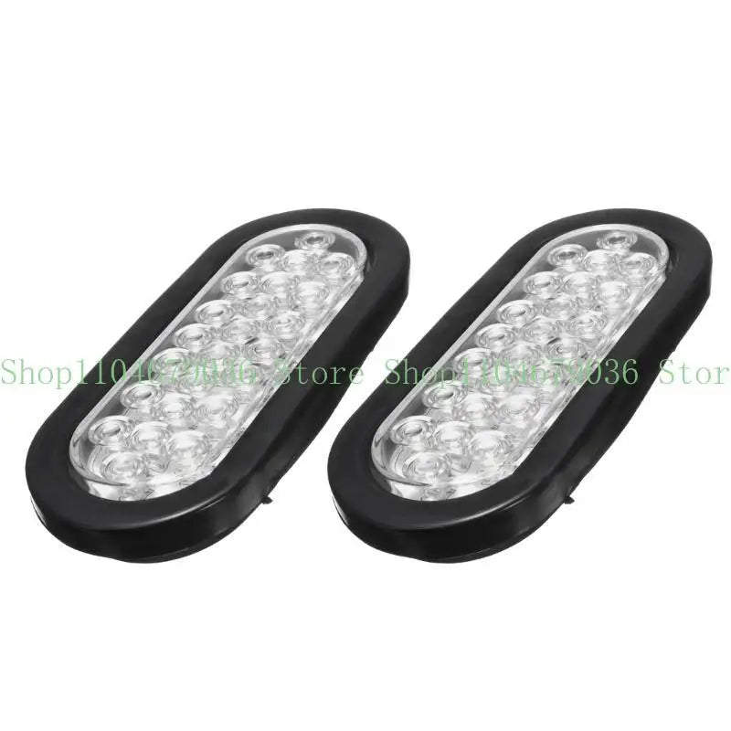 652F 2Pcs LED Tail Lights 24LED Recessed for Heavy Duty Truck & Towing Trailers Safety Lighting Solution Enhanced Visibility