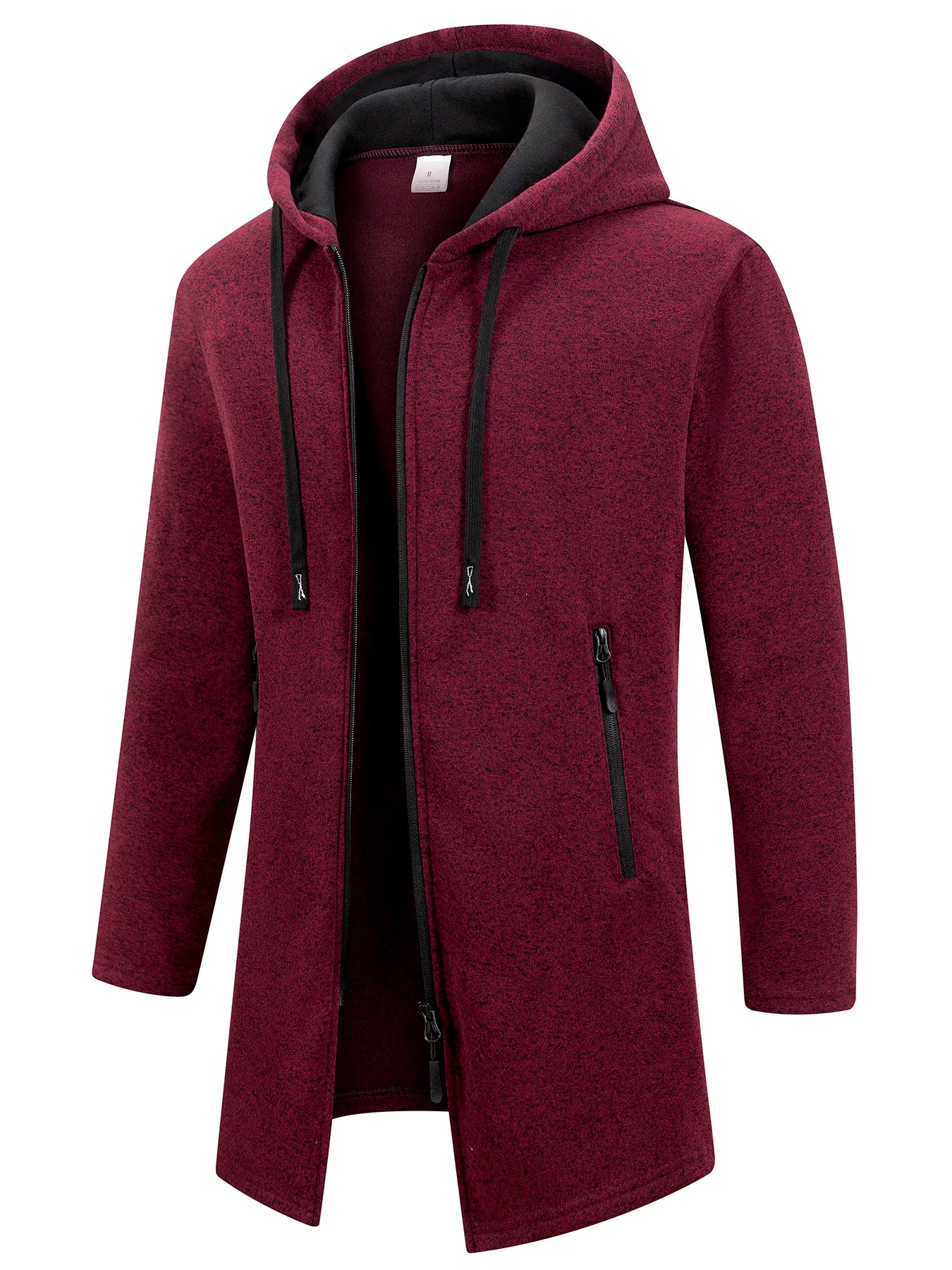 Autumn Winter Warm Fleece Zipper Jacket Men's Long Sleeve Sweatshirts for Men with Zipper Hooded Jacket Coat Warm Streetwear