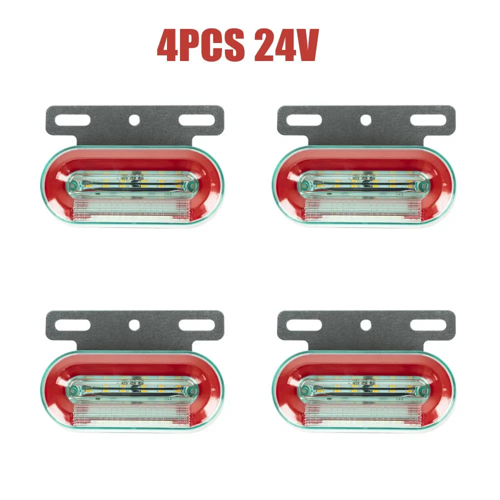 Truck Clearance Lights 12/24V LED Trailer Side Marker Lights Turn Signal Lamp Red White Amber Lorry Tractor Tail Light