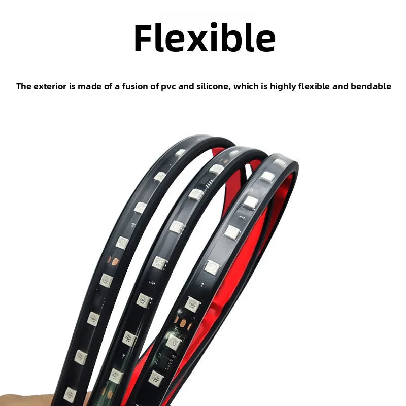 12V/24V Truck LED Flowing Light Strip, Multicolor Chase Flowing Ambient Light, Suitable for Trucks/Vans