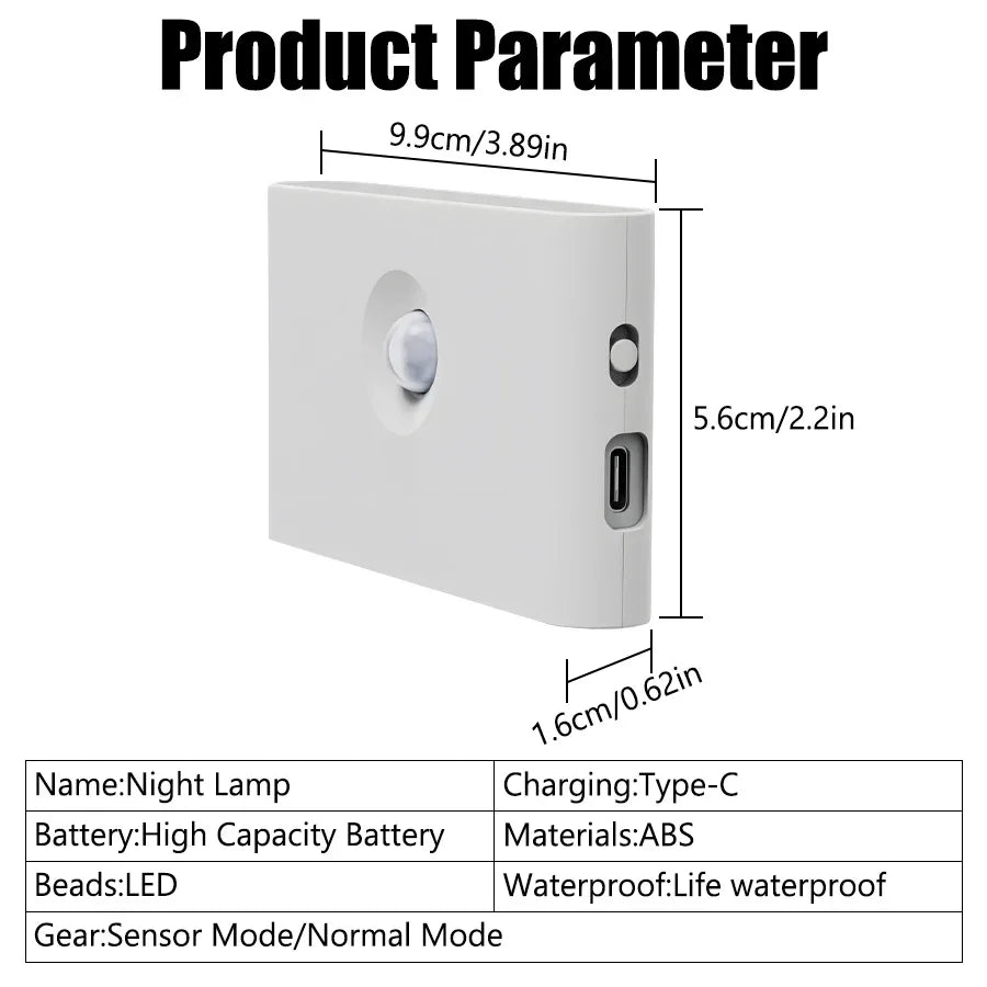 Motion Sensor Night Light Wireless/EU Plug Wall Lamp LED Indoor Lighting,Bedroom Bathroom Corridor Stairway Cabinet Auto ON/OFF
