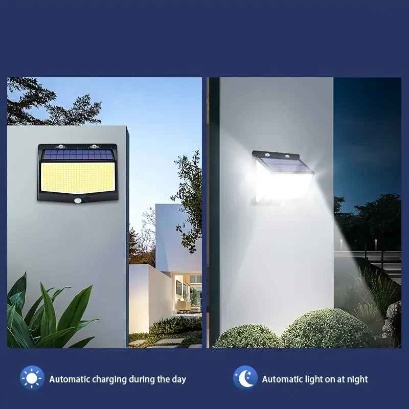 468LED Solar Motion Sensor Lights 3 Modes IP65 Waterproof COB Outdoor Wall Lights Patio Yard Garage Garden Solar Light Outdoor