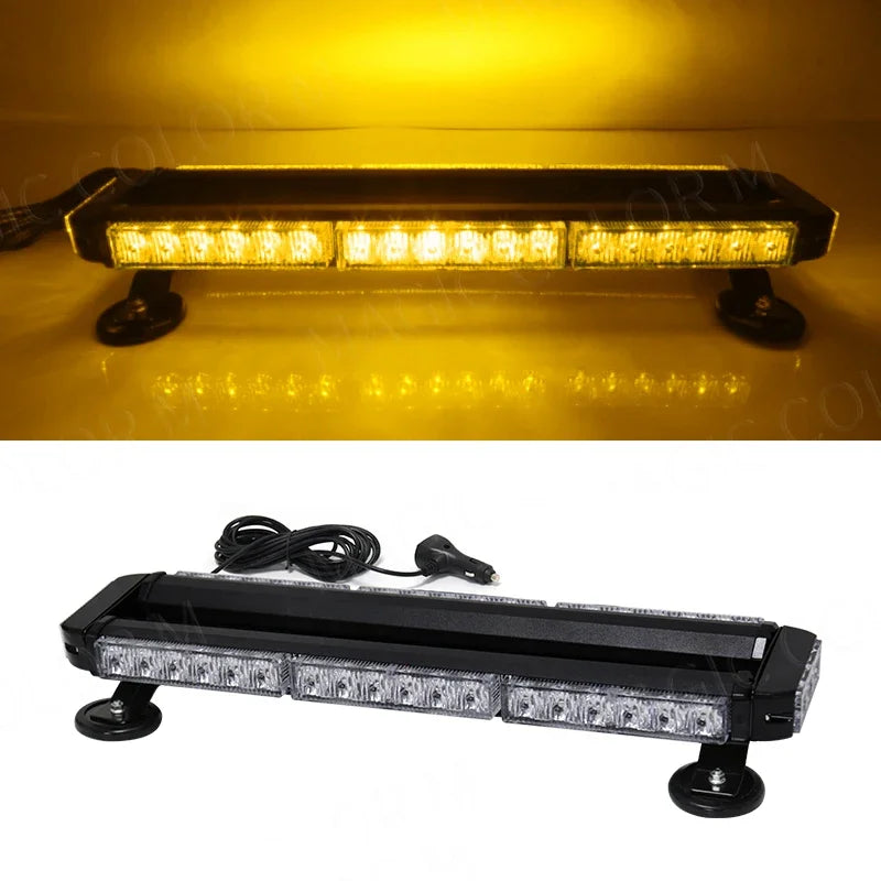 42 Led Car Strobe Lights Emergency Warning Flashing Auto Truck Beacon Signal Lamp Flash Dash Windshield Magnetic Base Car Parts