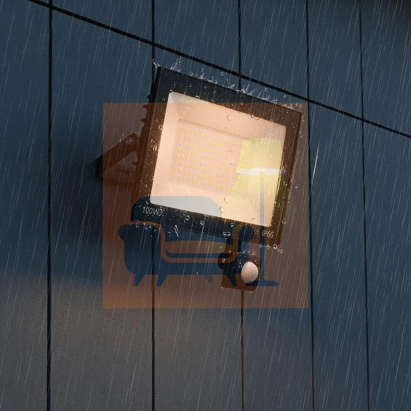 LED PIR Motion Sensor Floodlight Outdoor Wall Light 30W 20W 10W IP66 Waterproof LED Spotlight For Garden Courtyard
