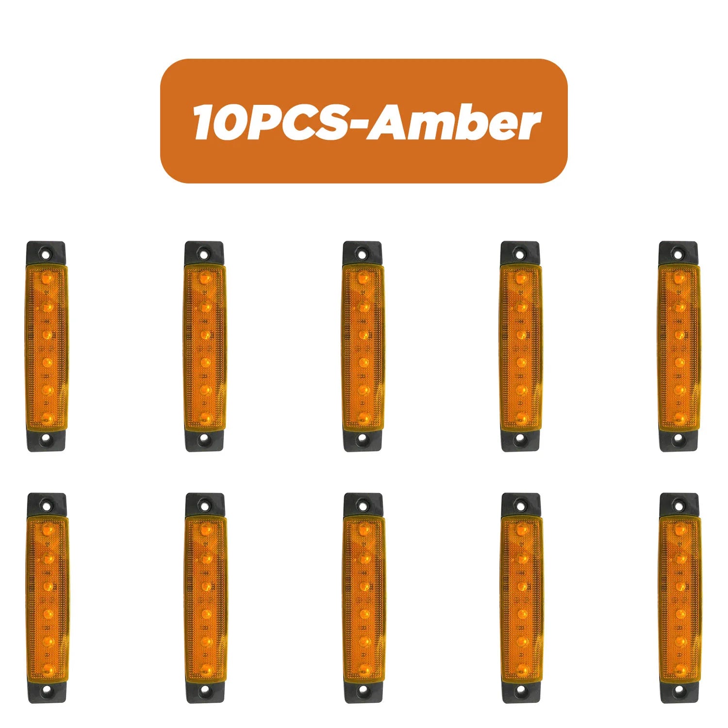 10PCS 12V-24V Led Side Marker Indicator Car Lights Front Rear for Trucks Cab RV Trailer  Amber/Red/White/Green/Blue