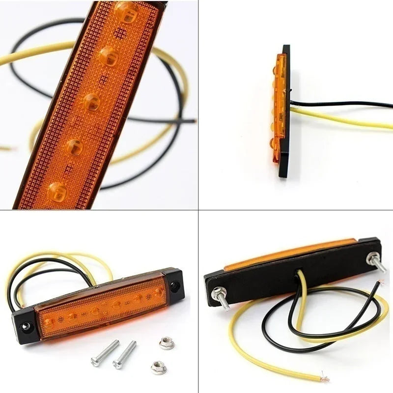 10PCS 12V-24V Led Side Marker Indicator Car Lights Front Rear for Trucks Cab RV Trailer  Amber/Red/White/Green/Blue