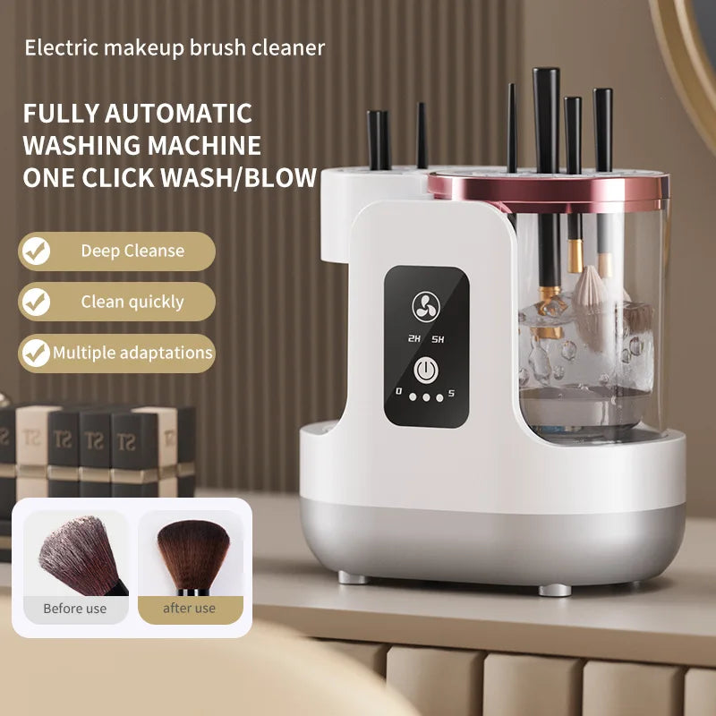 Electric 3 IN 1 Makeup Brush Cleaneing Machine Makeup Brush Dryer Portable Automatic USB Cosmetic Brushes Cleaner Tool