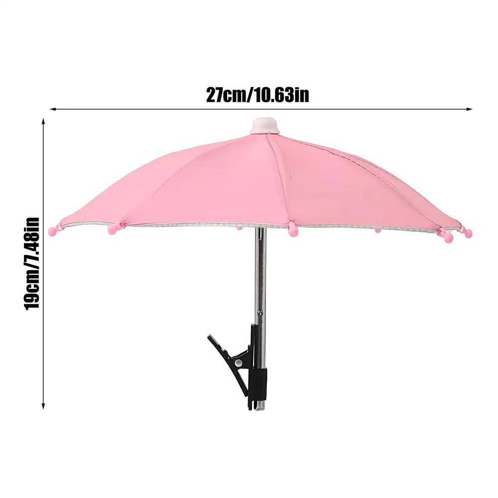 Cell Phone Umbrella Holder with Clip for Sun Shade Cell Phone Umbrella Sun Protection Phone Clip Blocking Cellphone Accessories