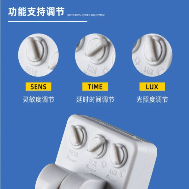 LED Motion Sensor 220V 110V Auto PIR Infrared Detector 180 Degree Rotatable Outdoor Timer Light Switch PIR Motion Sensor