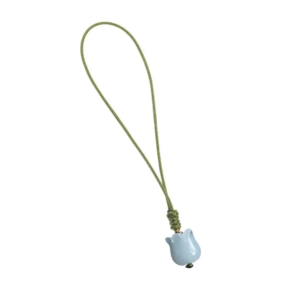 Strap Phone Accessories Chinese Style Phone Lanyard Bodhi Lotus Flower Keychain Bag Pendant Cell Phone Lanyard