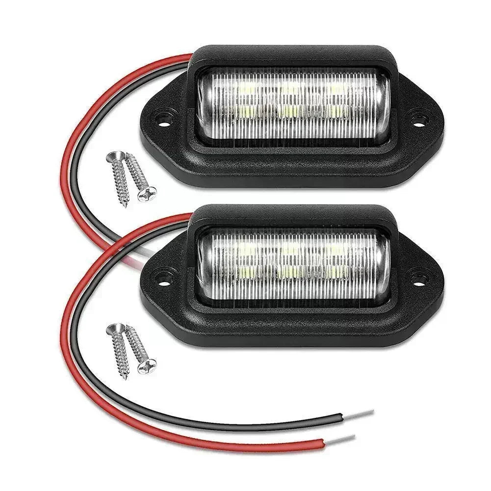 1/2pcs Truck Side Marker Lights 6 LED Bulbs 12V 24V For SUV Truck Trailer Van Tag Step Lamp Motorcycle Signal Lamp Universal