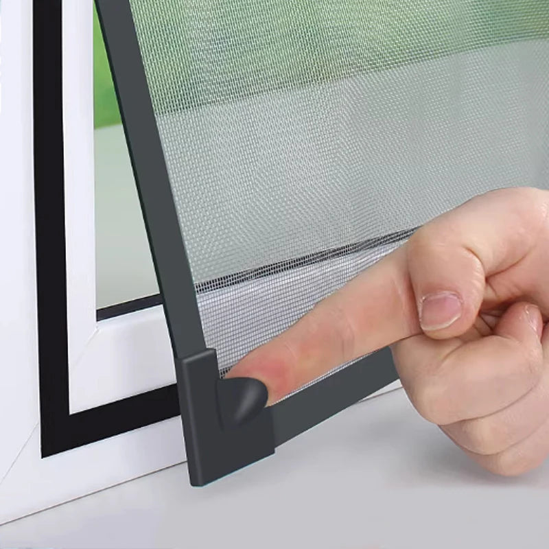 Magnetic screen door mosquito net Magnetic Window Screen Tulle Mesh Stealth Customize DIY Mesh Curtain ,PVC accessory，magnetism