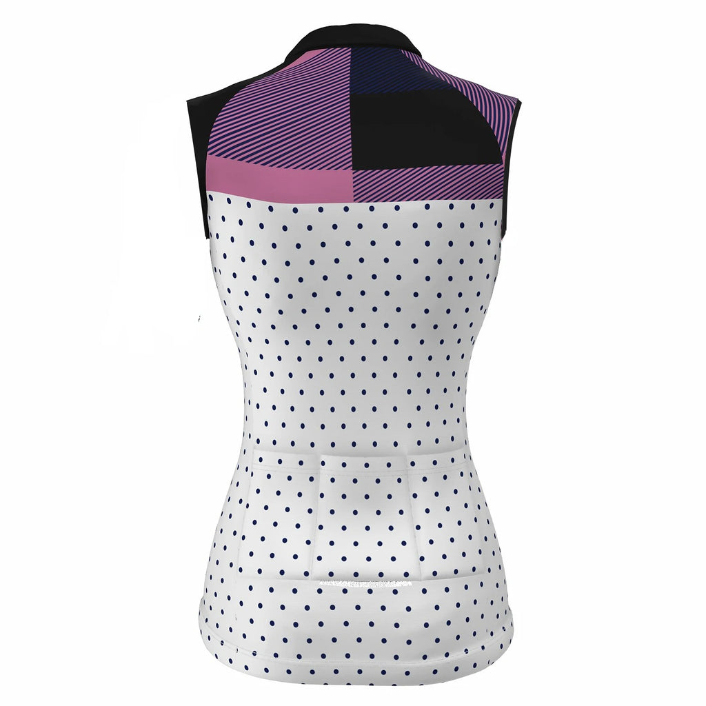 Bello Cyclist Women Cycling Vests sleeveless Summer Dots Ride Bike Clothing Breathable MTB Jersey