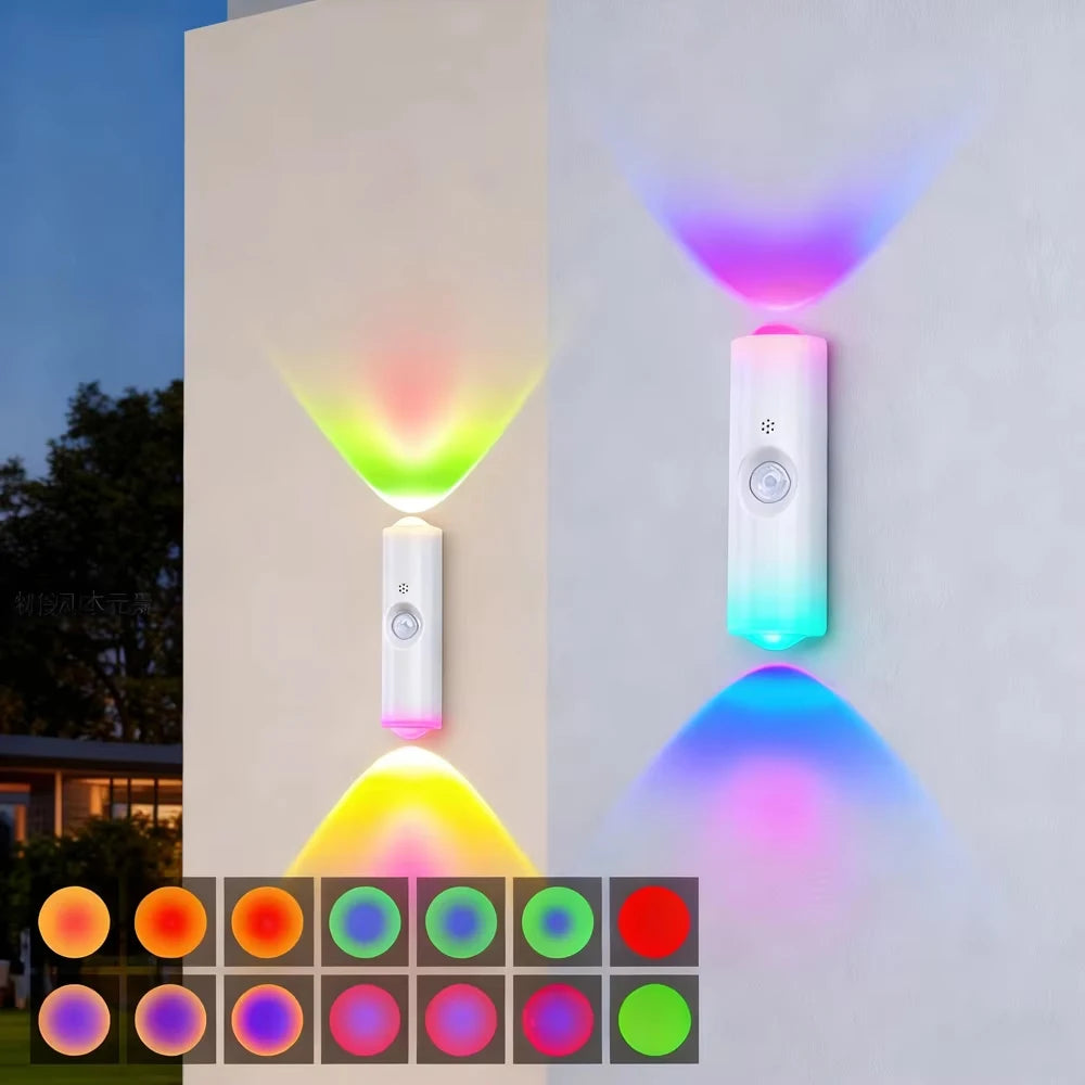 16 Color LED Night Light Motion Sensor Wall Lamp With Remote Control Rechargeable Magnetic Attraction Indoor Atmosphere Lights