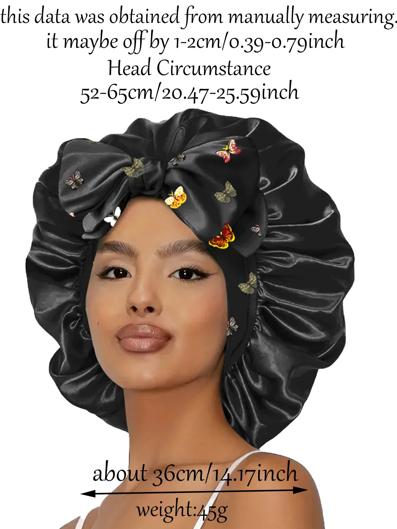 1pc  Satin bonnet with tie for women  Soft Silky Hair Care for Night Use Single Piece Stylish Hair Accessory