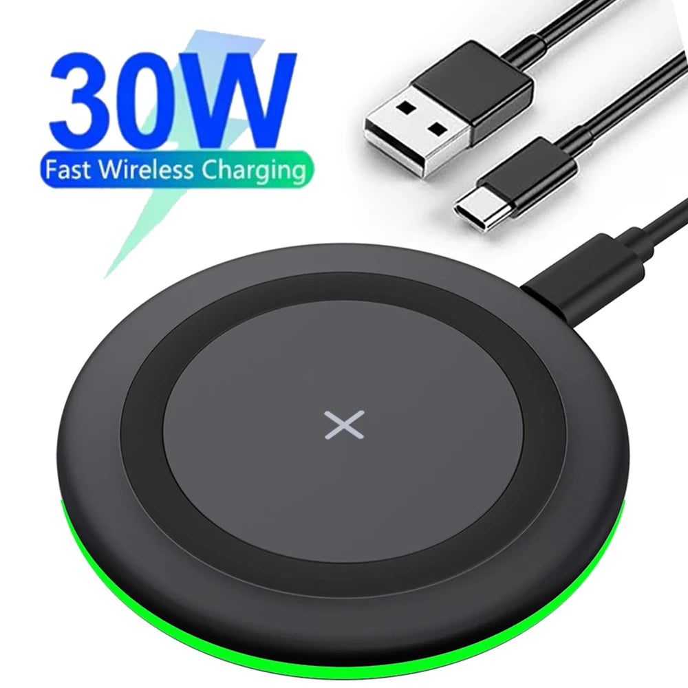 Wireless Charger LED Phone Charger Stand Suitable for iPhone17 16 15 14 13 12 Pro Max 8 - Fast Charging Base for Xiaomi