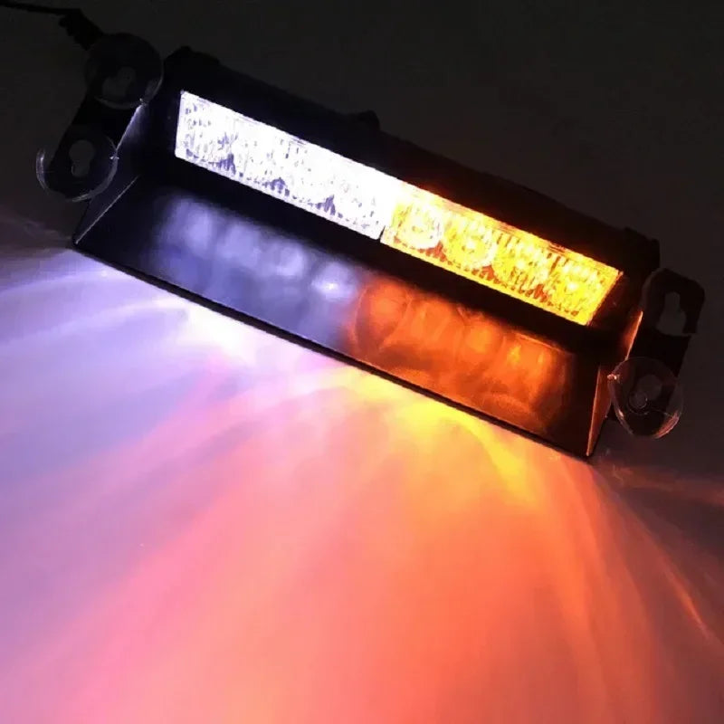 12V Day Running Flash Led Police Lights Car Truck Emergency Flasher Dash Strobe Warning Light 3 Flashing Modes LEDs Car Light