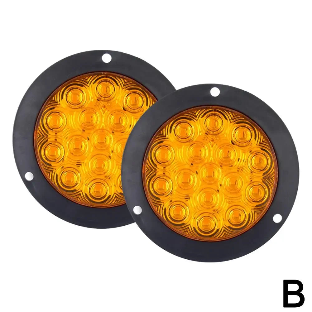 12V 24V Car Round LED Rear Tail Light Brake Stop Side Warning Reverse Truck Reflector Running Indicator Marker Trailer Lamp I0J7