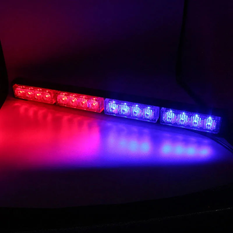 12V 24V 4LED*4 Red Blue Strobe Light Bar Traffic Advisor Warning Emergency Light Flashing Lights For Trucks Vehicles