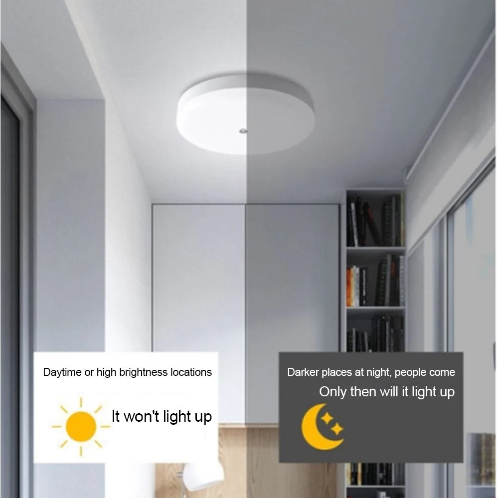 Led Ceiling Lamp With Motion Sensor 12W 18W Led Ceiling Light Fixtures For Entrance Balcony Corridor 220V Indoor lighting