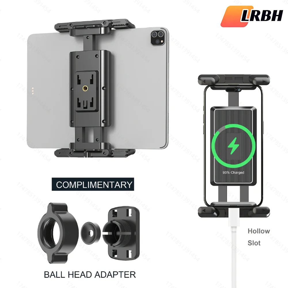 Tablet Holder Tripod Accessories for iPad Mobile Phone Universal Clip Fixer Portable Horizontal and Vertical Shooting