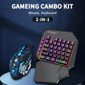 One-Handed Gaming Keyboard, 40-Key RGB Backlit Mechanical Feel Keypad