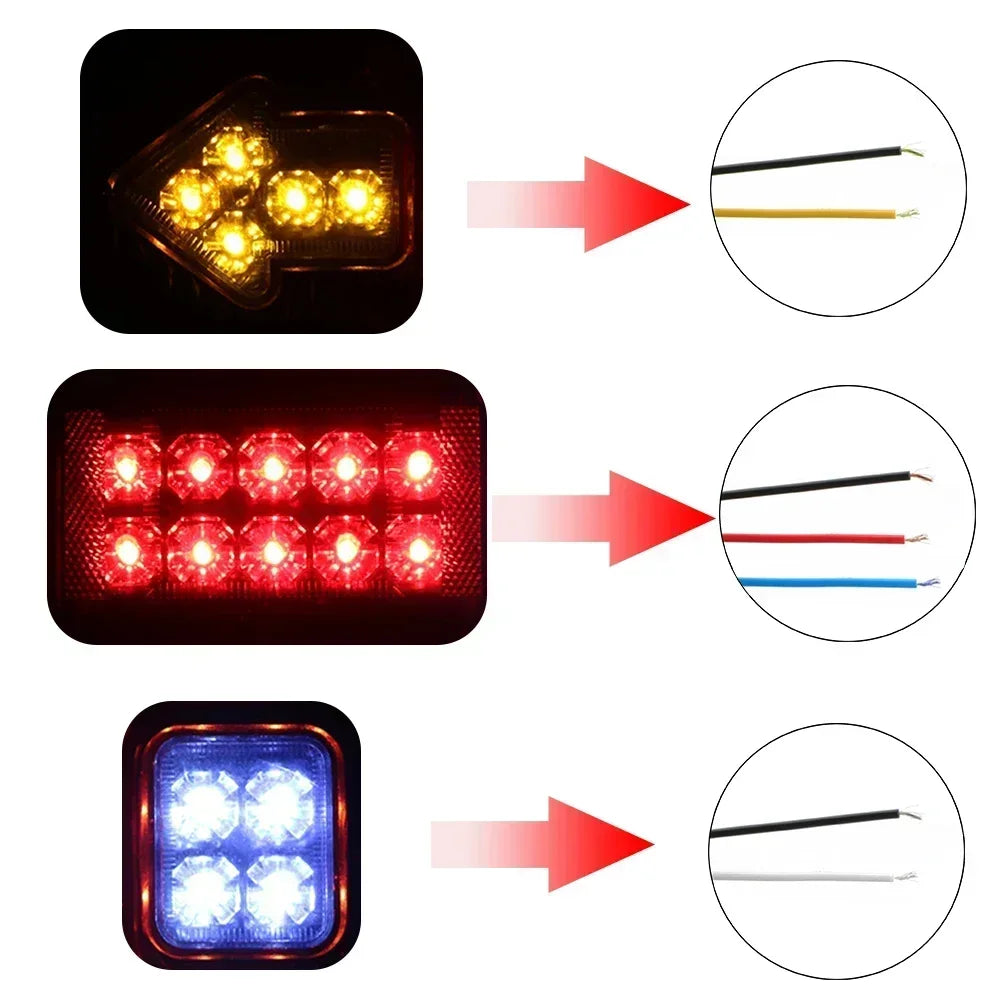 LED Truck Tail Light Bar for Truck Boat Trailer Pickup RV Camper UTV UTE Vans Turn Signal Brake Reverse Running Taillight