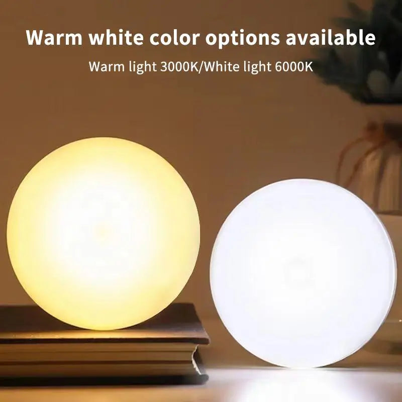 Motion Sensor LED Night Light USB Rechargeable Night Lamp For Kitchen Cabinet Wardrobe Lamp Staircase Wireless Closet Light