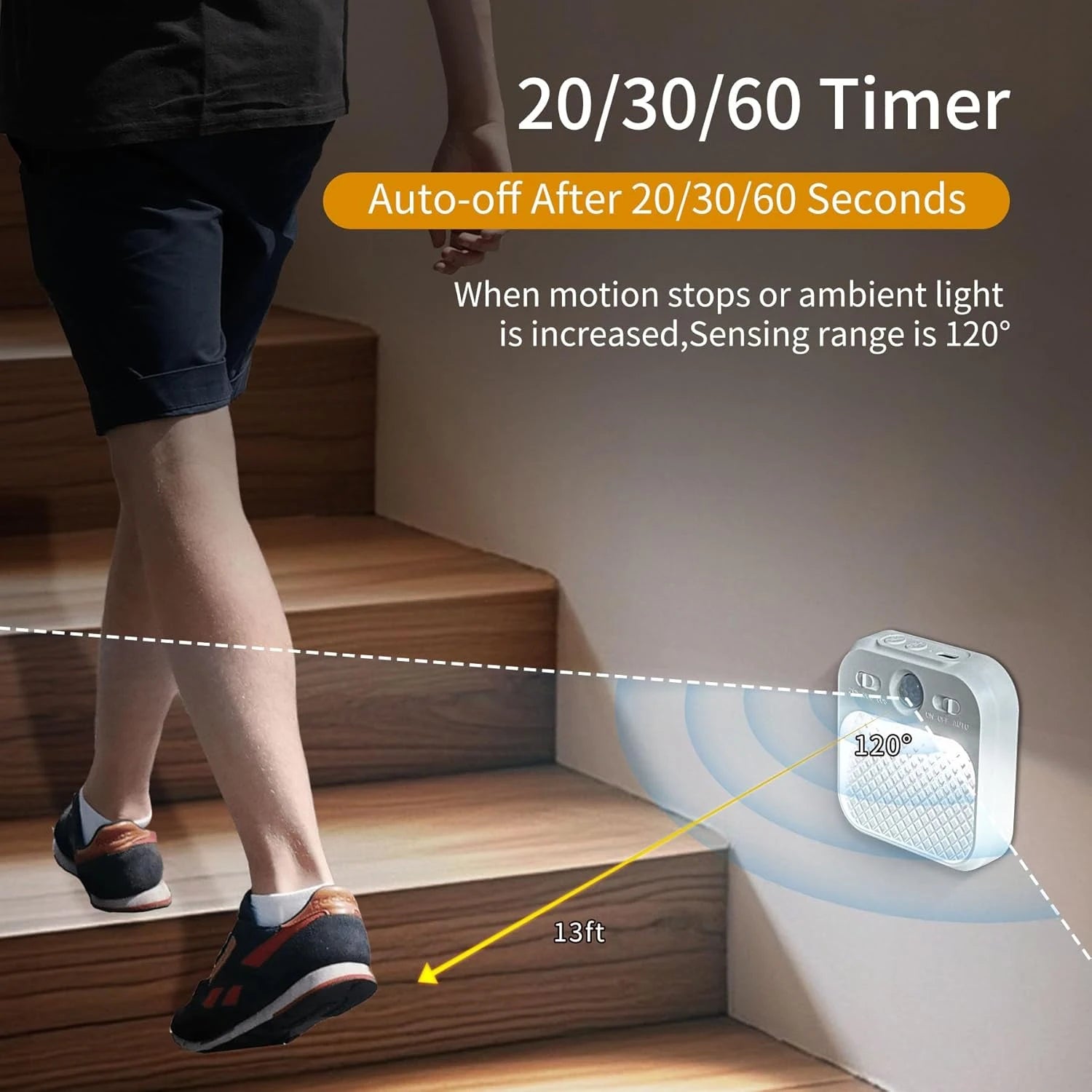 1pc/2pcs Rechargeable Motion Sensor LED Night Lights Dimmable Cabinet Lighting with Adjustable Timer 3 Color Temperatures Ideal